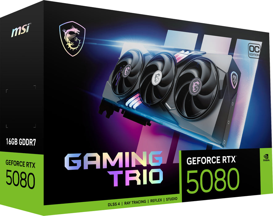 Placa gráfica MSI GAMING GEFORCE RTX 5080 16G TRIO OC
