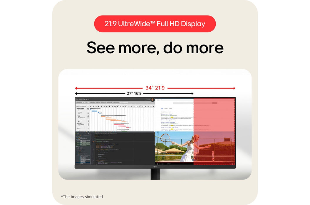 LG 34U511A-B LED display