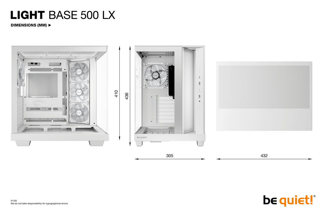 be quiet! Light Base 500 LX White Midi Tower