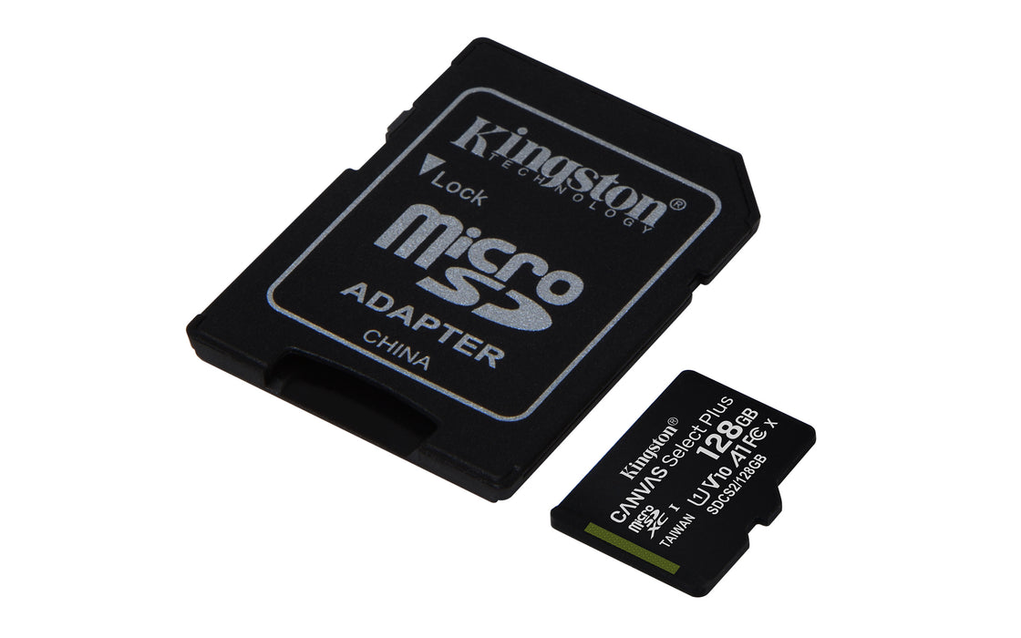 Cartão Kingston Technology Canvas Select 128 GB micSDXC Plus 100R A1 C10 + ADP