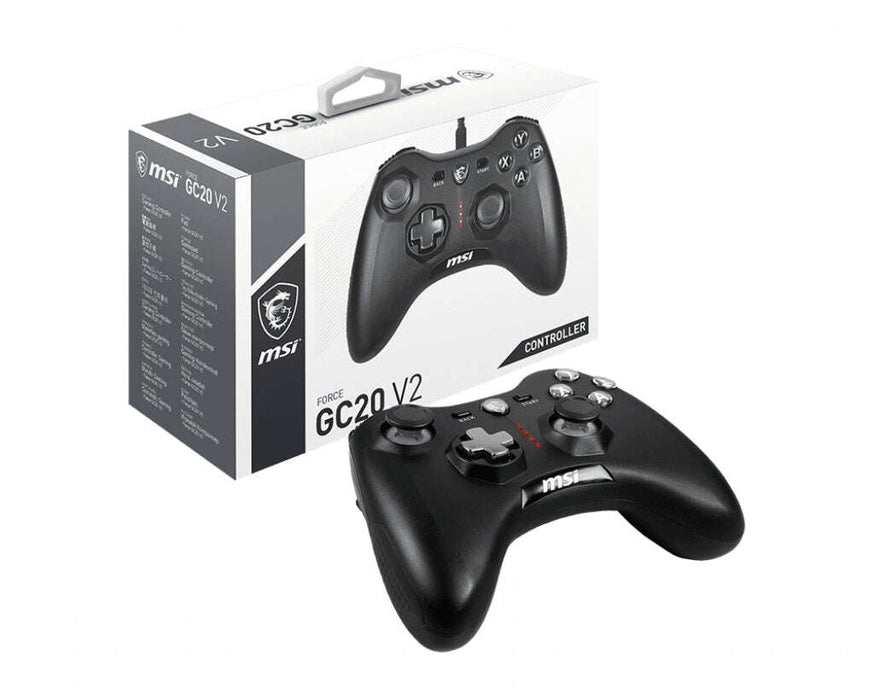 MSI FORCE GC20 V2 Gaming Controller 'PC and Android ready, Wired, adjustable D-Pad cover, Dual vibration motors, Ergonomic design, detachable cables' GAMEFORCE.IE - Custom Gaming PCs - Gameforce.ie Customer Reviews