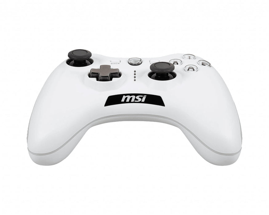 Comando de jogo MSI FORCE GC20 V2 BRANCO 'Pronto para PC e Android, com fio, capa D-Pad ajustável, motores de vibração duplos, design ergonómico, cabos destacáveis'