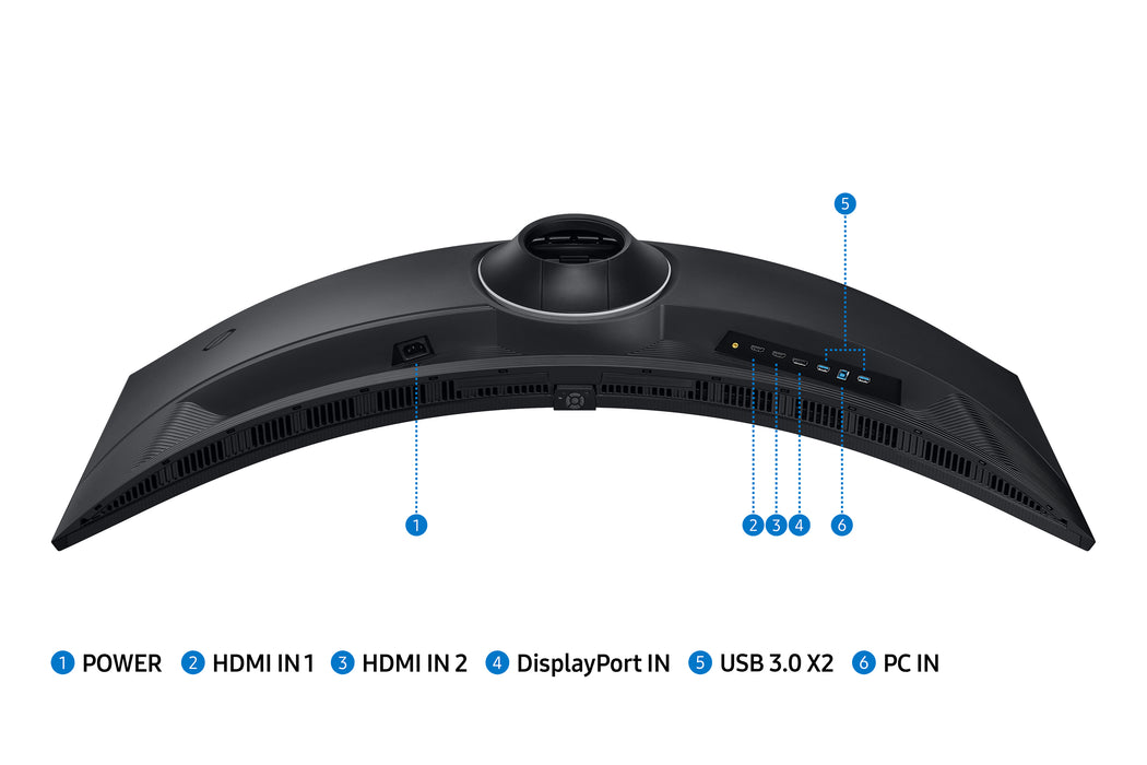 Samsung G95C computer monitor 124.5 cm (49") 5120 x 1440 pixels Dual QHD LED Black