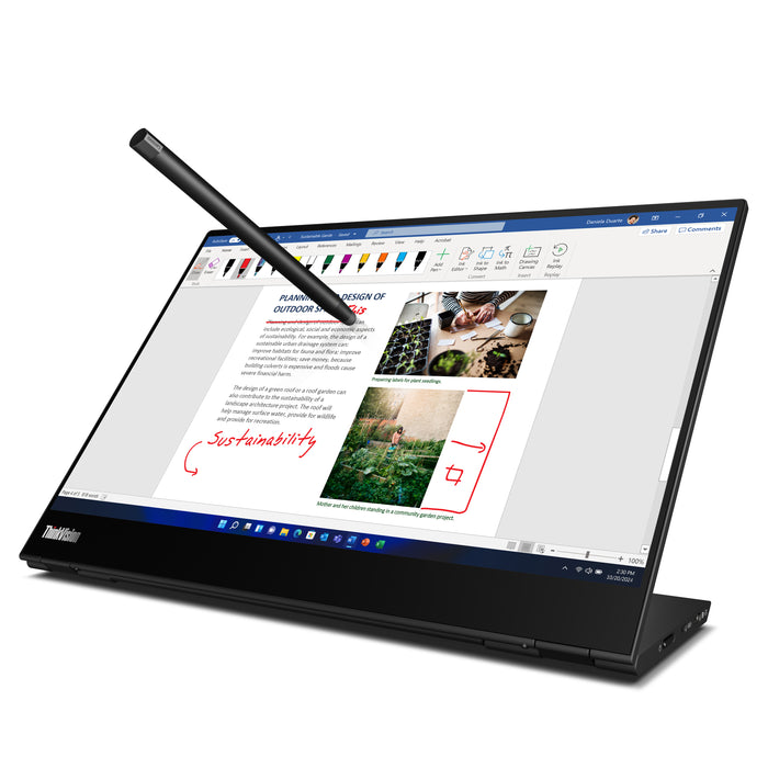Ecrã LED Lenovo ThinkVision M14t Gen 2