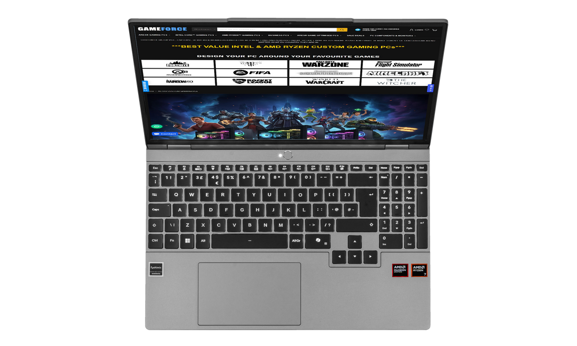 GAMEFORCE 15.3" AMD RYZEN GAMING LAPTOP WITH INTEGRATED RADEON GRAPHICS
