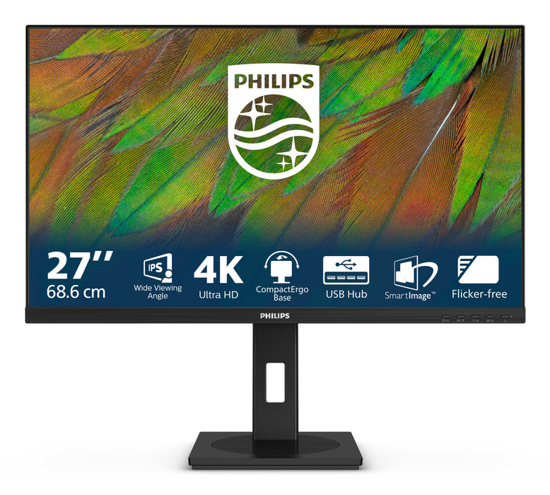 Philips 3000 series 27B1N3800/00 computer monitor 68.6 cm (27") 3840 x 2160 pixels 4K Ultra HD LCD Black