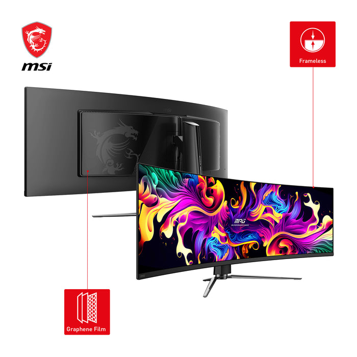 MSI MPG 491CQPDE QD-OLED computer monitor 124.5 cm (49") 5120 x 1440 pixels Dual QHD Black