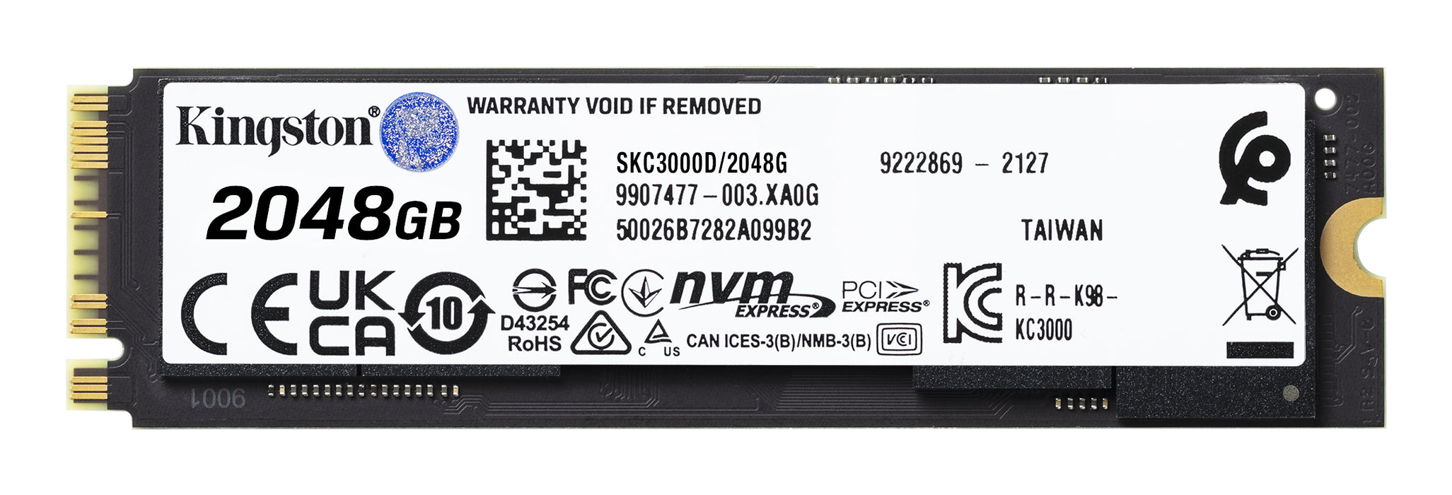 Kingston Technology 2048G KC3000 M.2 2280 NVMe SSD